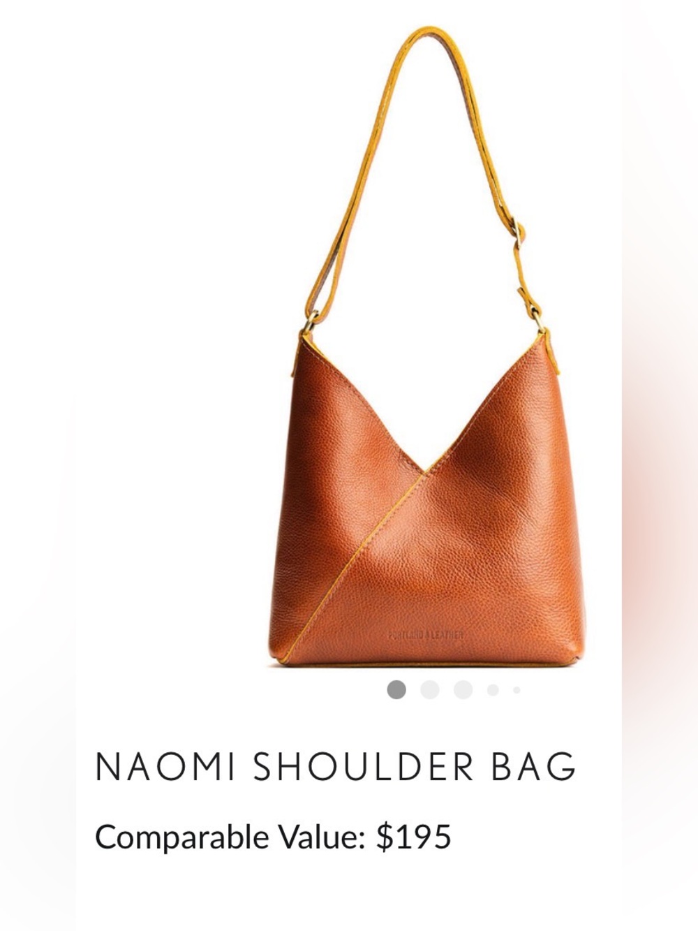 ▫️Large Naomi Shoulder Bag Portland Leather in Sienna Leather